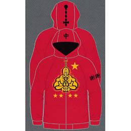 KN0704 [} FULL ZIP HOODED SWEAT / RED M