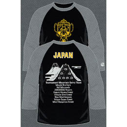 KN0705 g[ig}Ee 3/4 SLEEVE RAGLAN T-SHIRTS / BLACK/GREY M